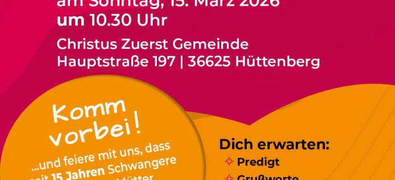 Flyer zum Dankgottesdienst 15 Jahre belly&soul